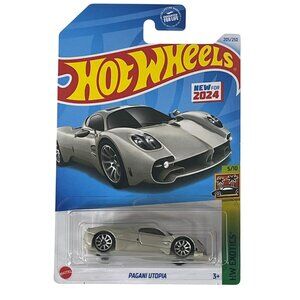 Hot Wheels 2024 Pagani Utopia Silver HW Exotics 1:64 Diecast New Model